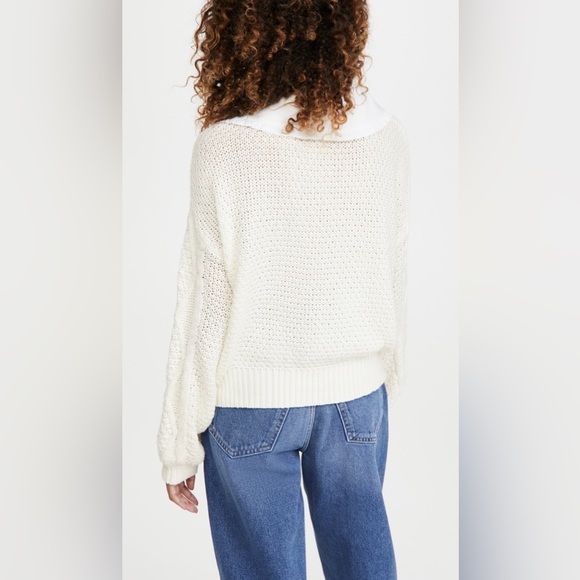 NWT Line & Dot white sweater, size M - Picture 2 of 11